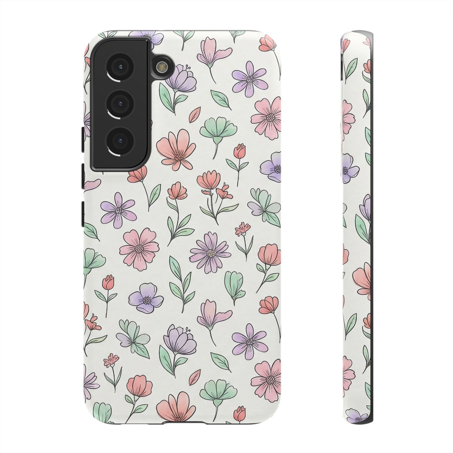 Floral Tough Cases — Artistic Flower Samsung Phone Case