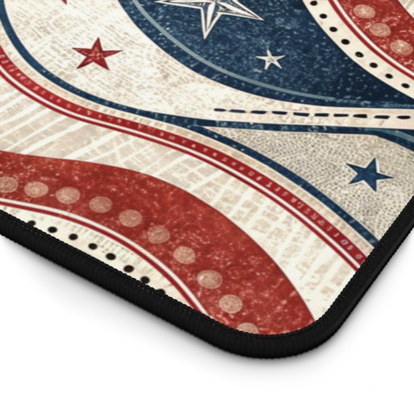 Desk Mat Vintage Patriotic Ribbon Design