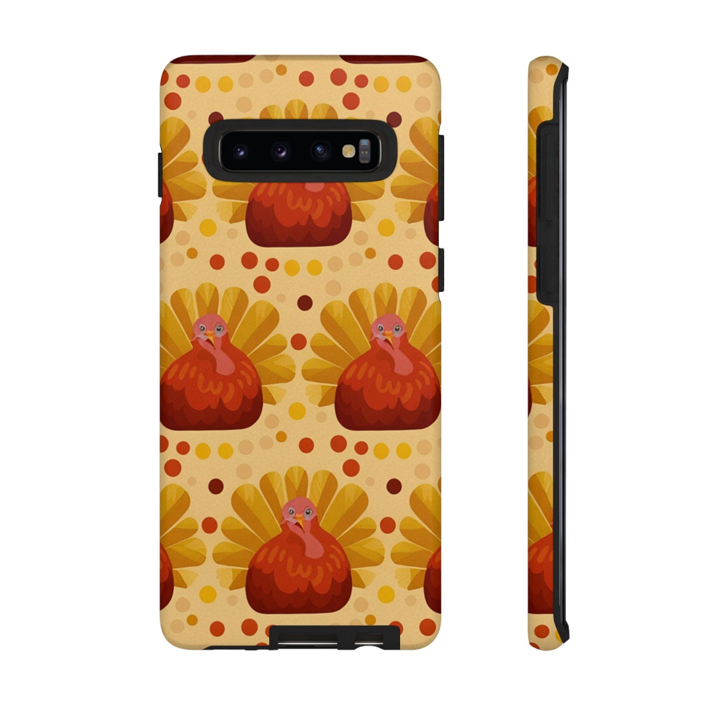Samsung phone case with festive turkey design and durable dual-layer protection for holiday style