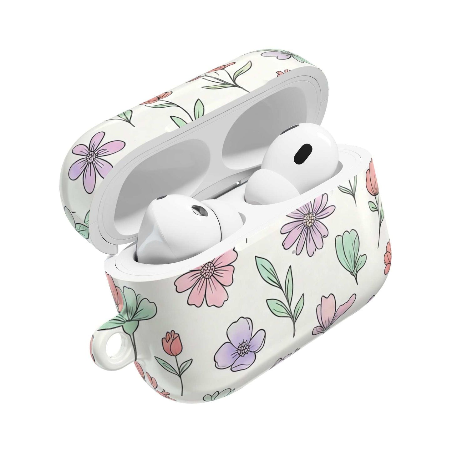 Floral AirPod Case — Artistic Botanical Protective Cover