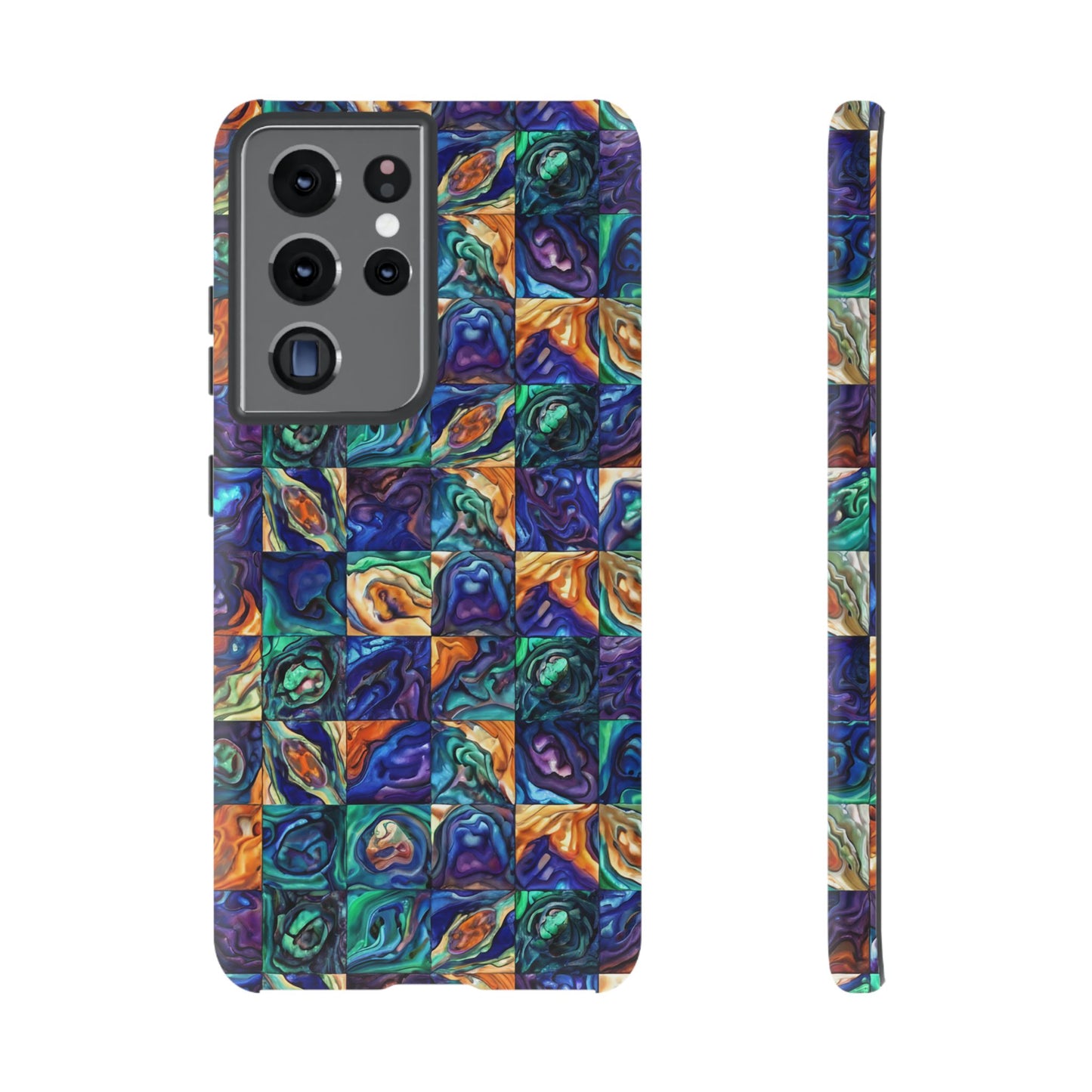 Abstract Purple & Green Sea Scape Samsung Phone Tough Case