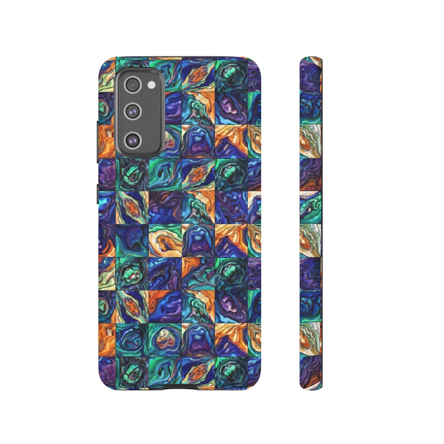 Abstract Purple & Green Sea Scape Samsung Phone Tough Case