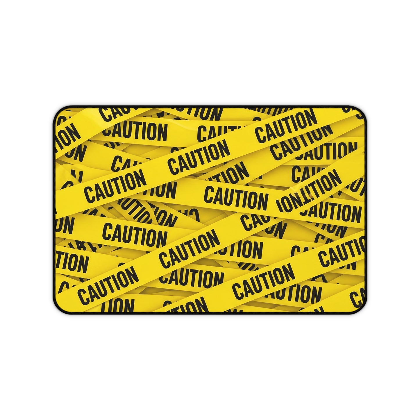 Desk Mat - Caution Tape Filled