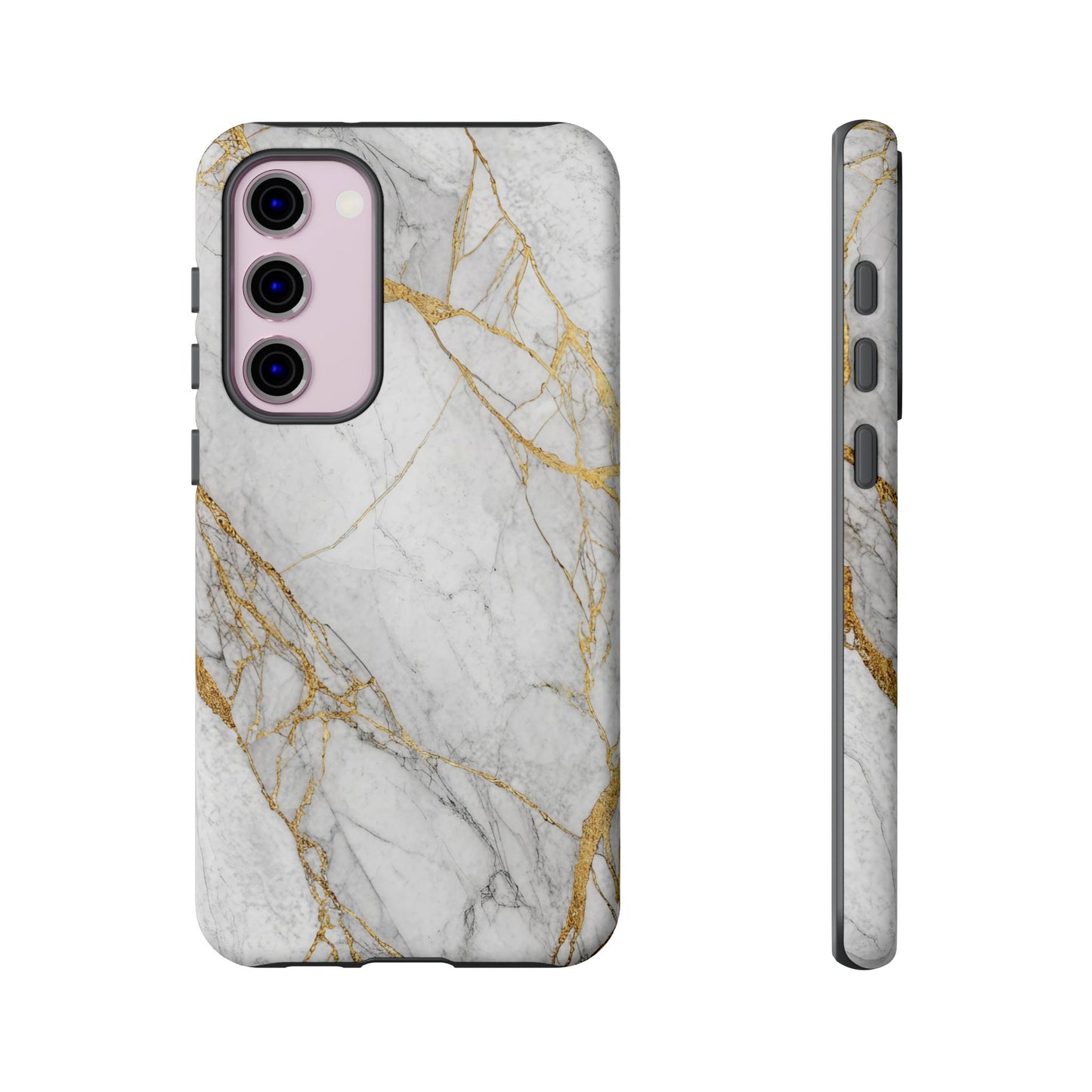 Golden White Marble Samsung Phone Case