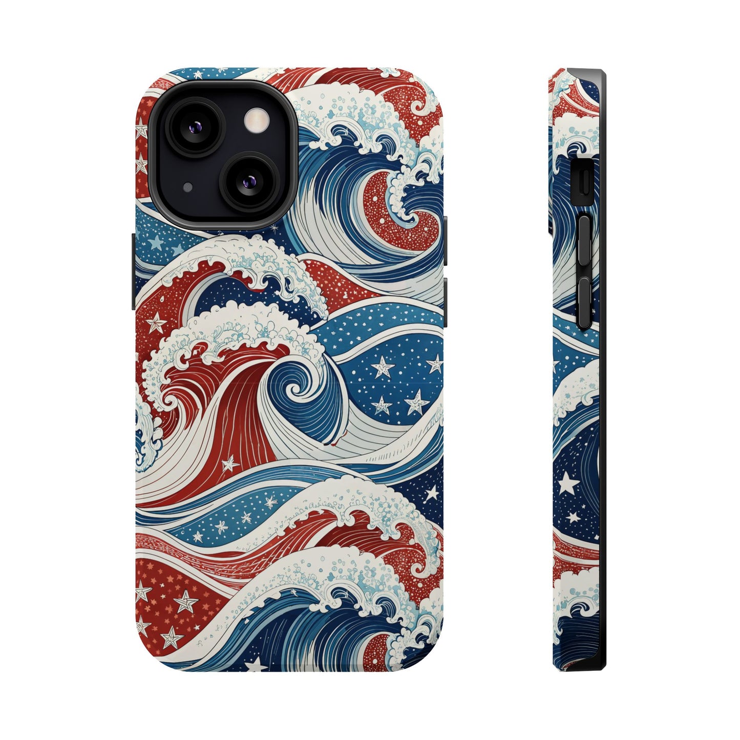 Patriotic Waves Design iPhone Tough Case