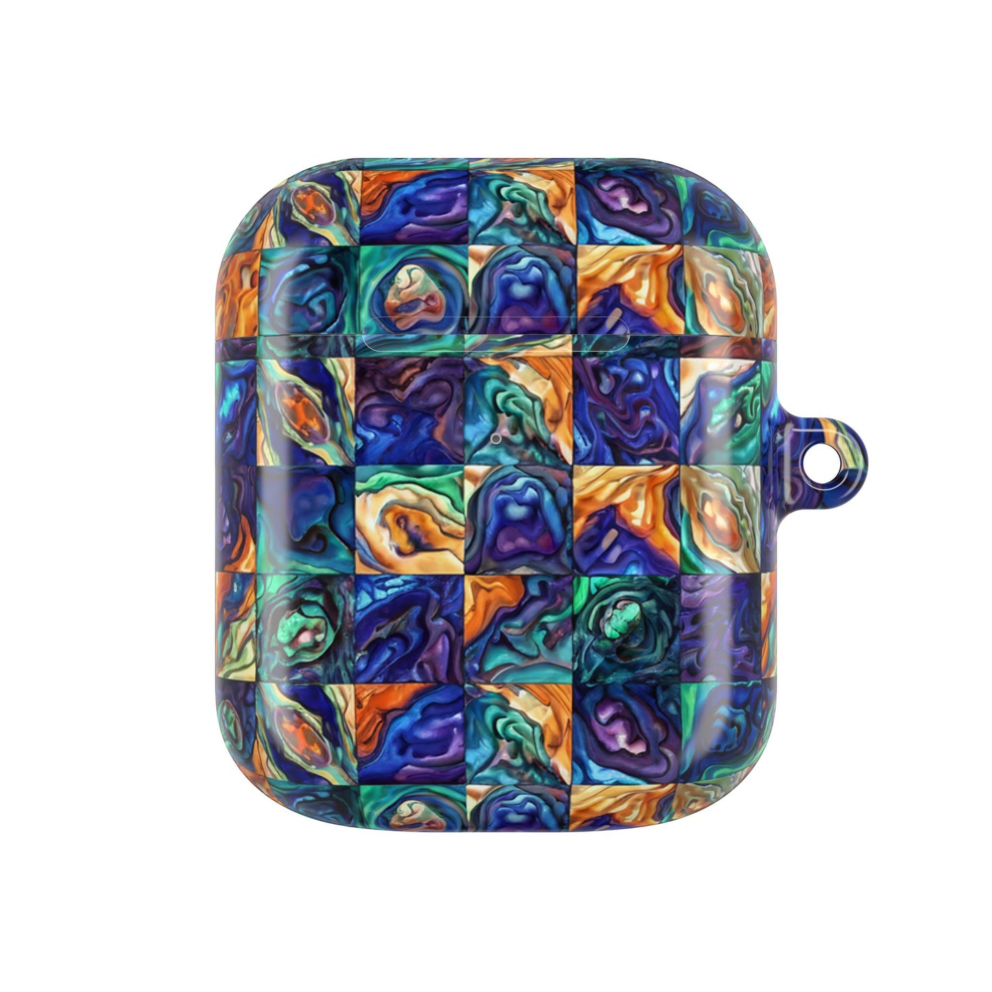 Blue & Purple Seascape AirPod Case — Abstract Ocean-Inspired Protective Cover