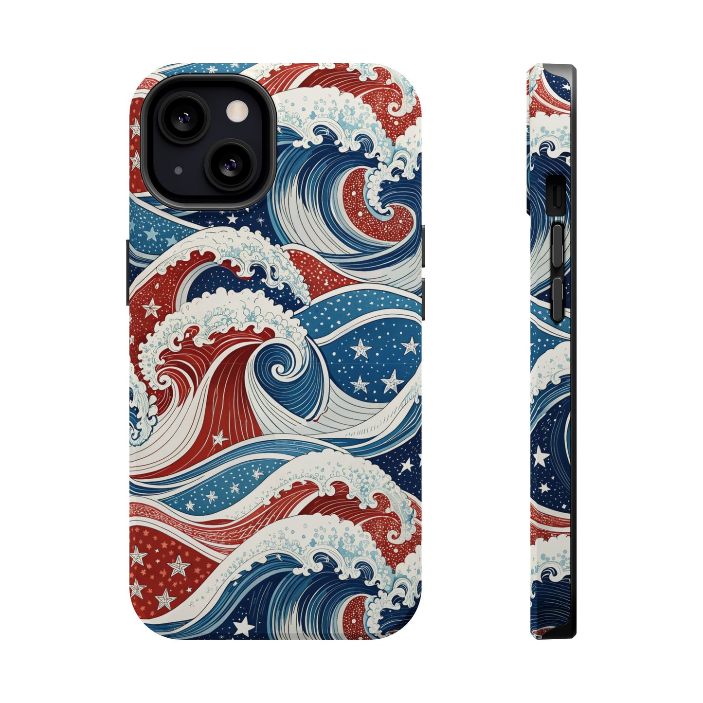 Patriotic Waves Design iPhone Tough Case