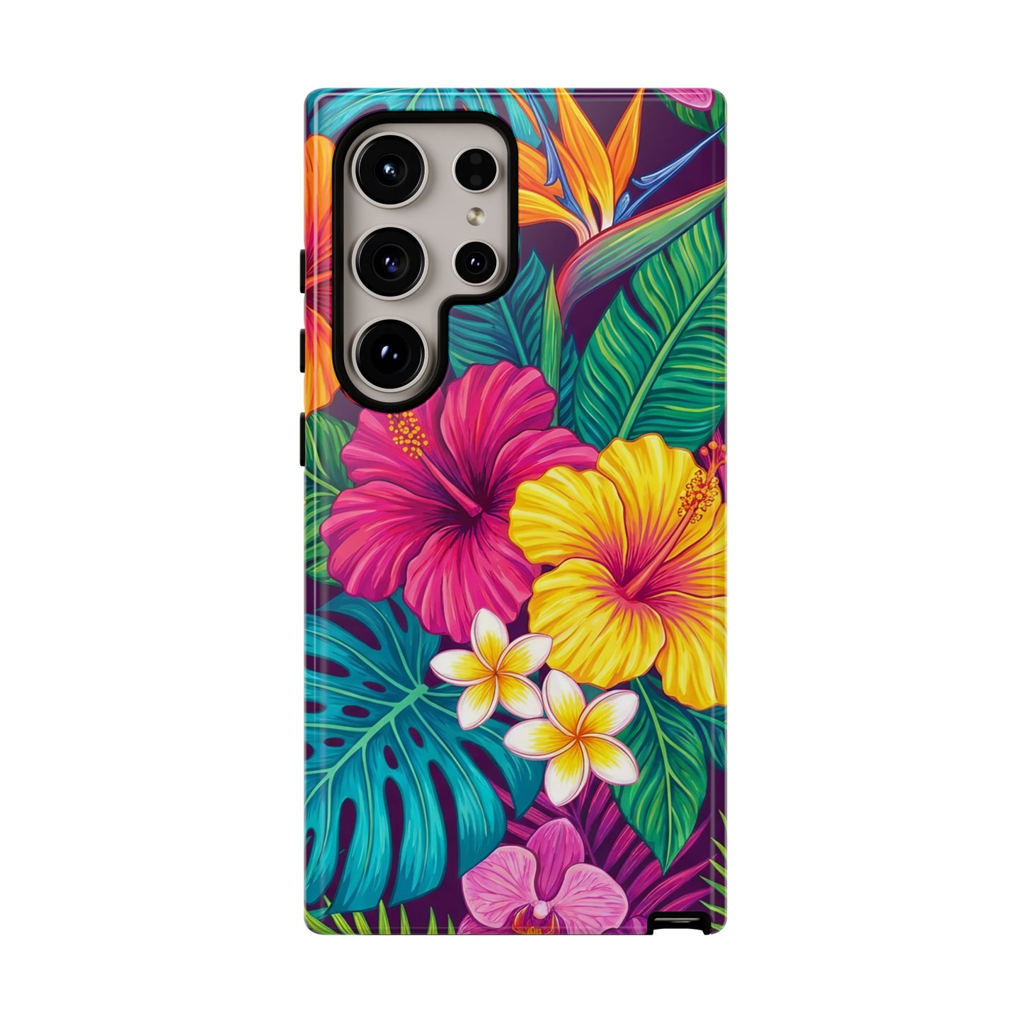 Tropical Samsung Phone Case — Vibrant Floral Tough Case