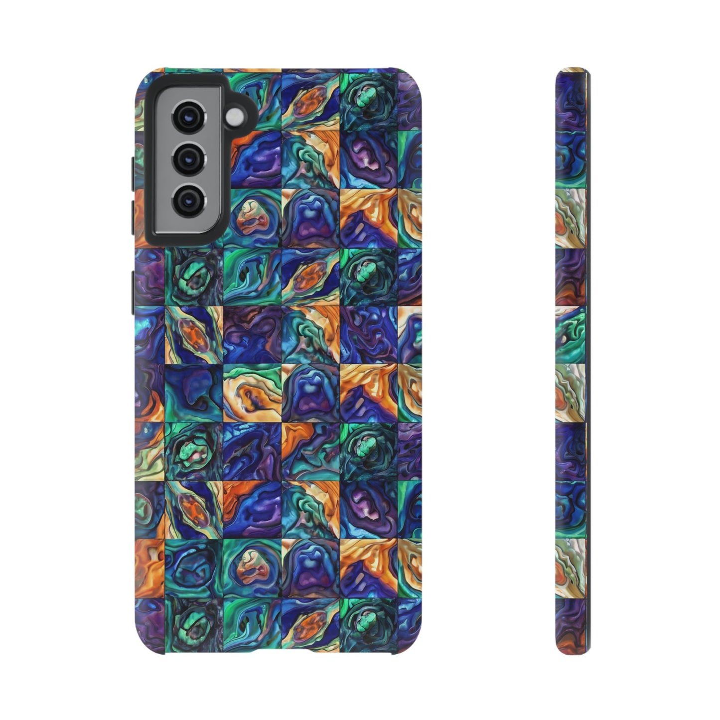 Abstract Purple & Green Sea Scape Samsung Phone Tough Case