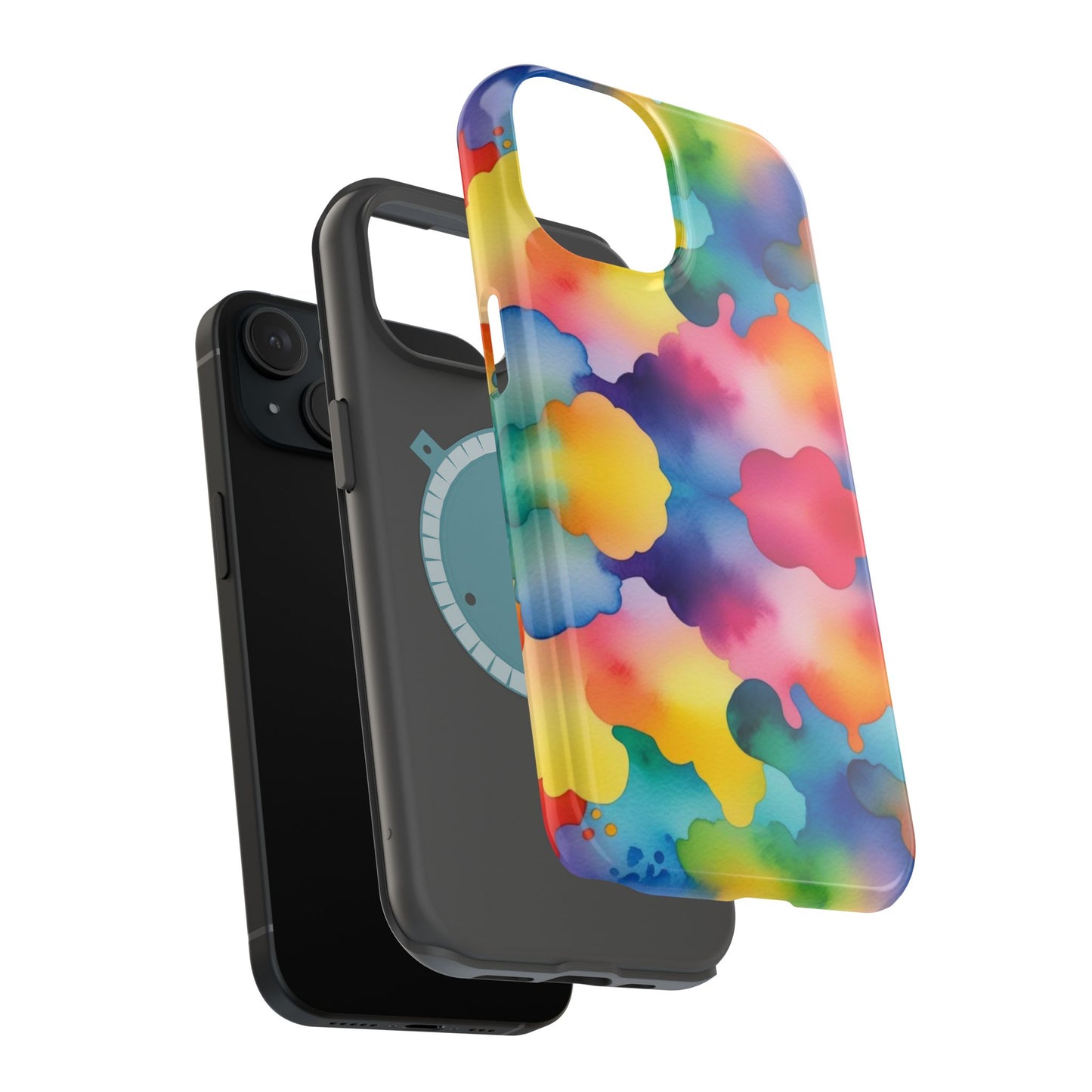Watercolor Rainbow Clouds iPhone Tough Case
