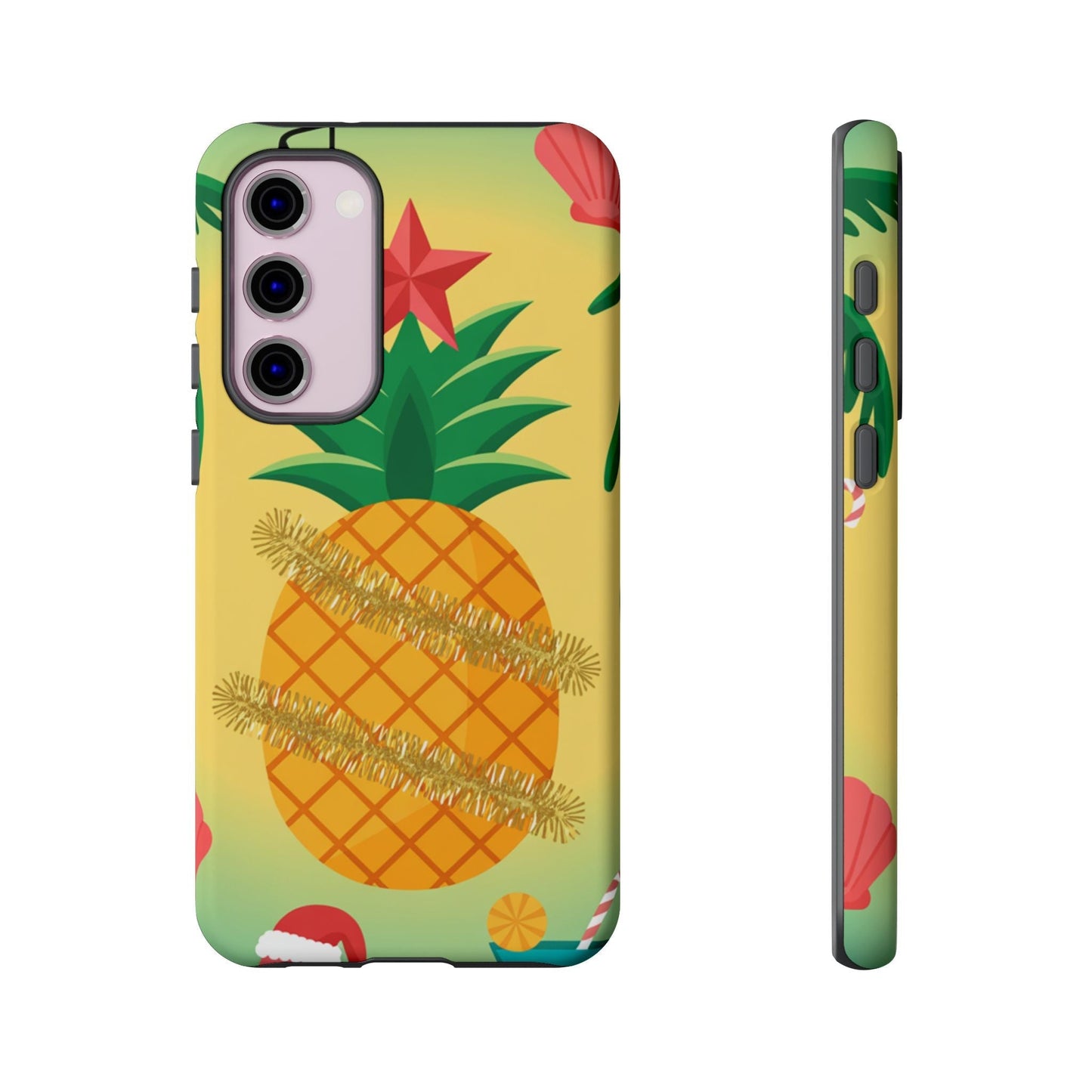 Samsung Christmas Pineapple phone case with festive tropical design and durable protection.