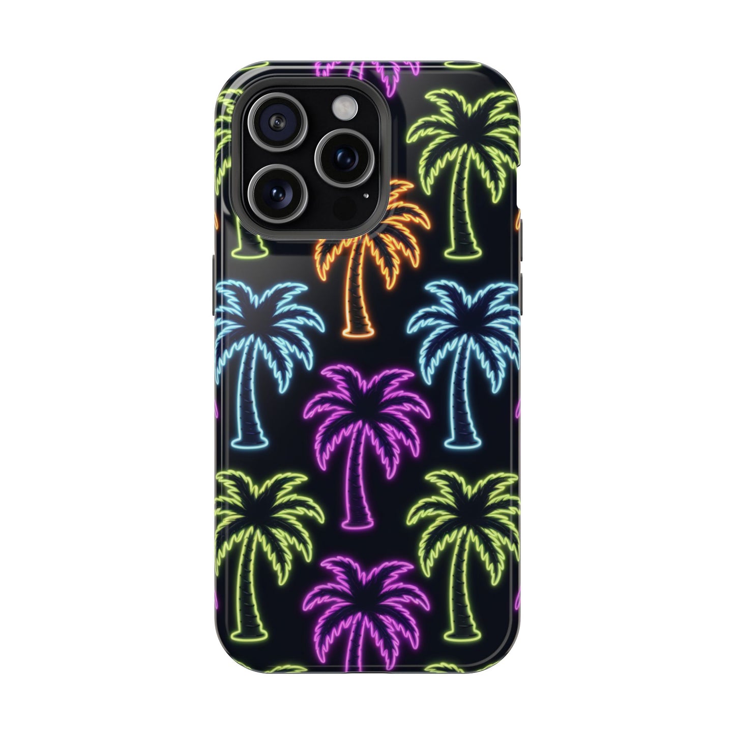 Neon Palm Tree iPhone Tough Case