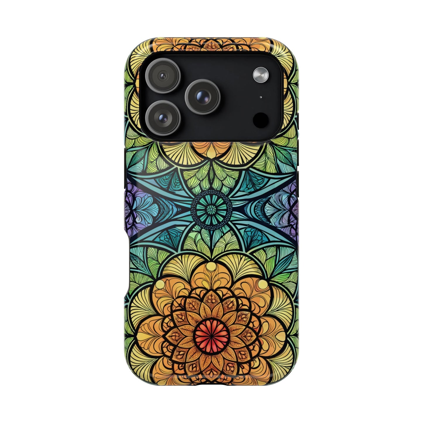 Hypnotic Colorful Kaleidoscope iPhone Case – Durable, Stylish, MagSafe Compatible