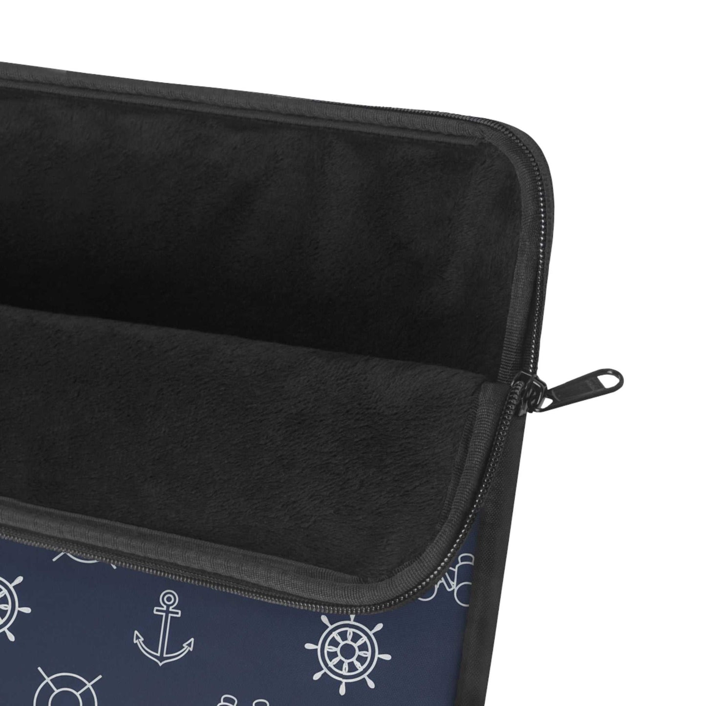 Nautical-Inspired Laptop Sleeve — Maritime Stripes & Anchor Design