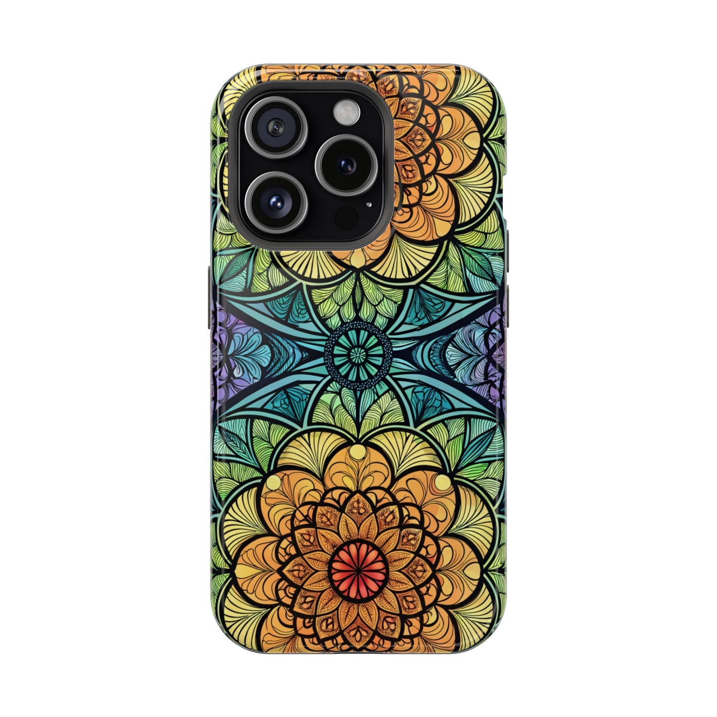 Hypnotic Colorful Kaleidoscope iPhone Case – Durable, Stylish, MagSafe Compatible