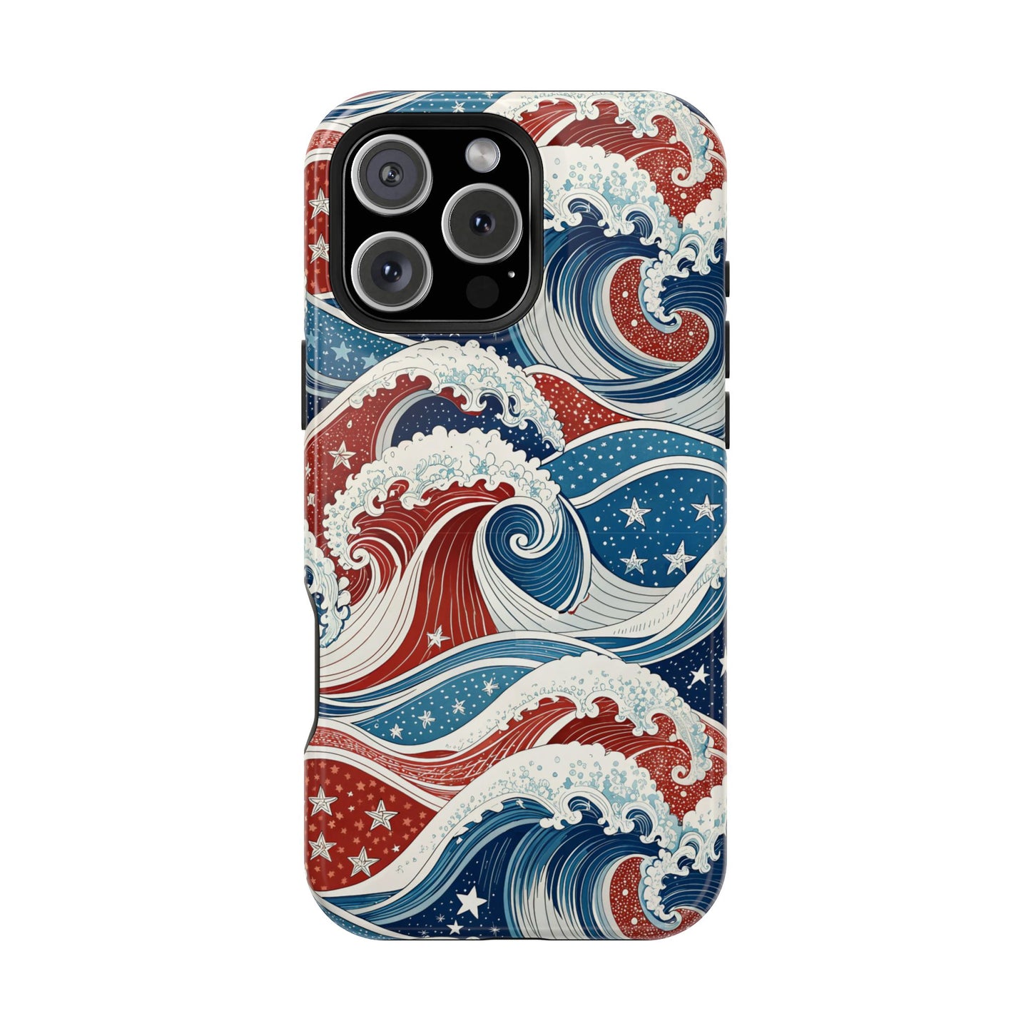 Patriotic Waves Design iPhone Tough Case