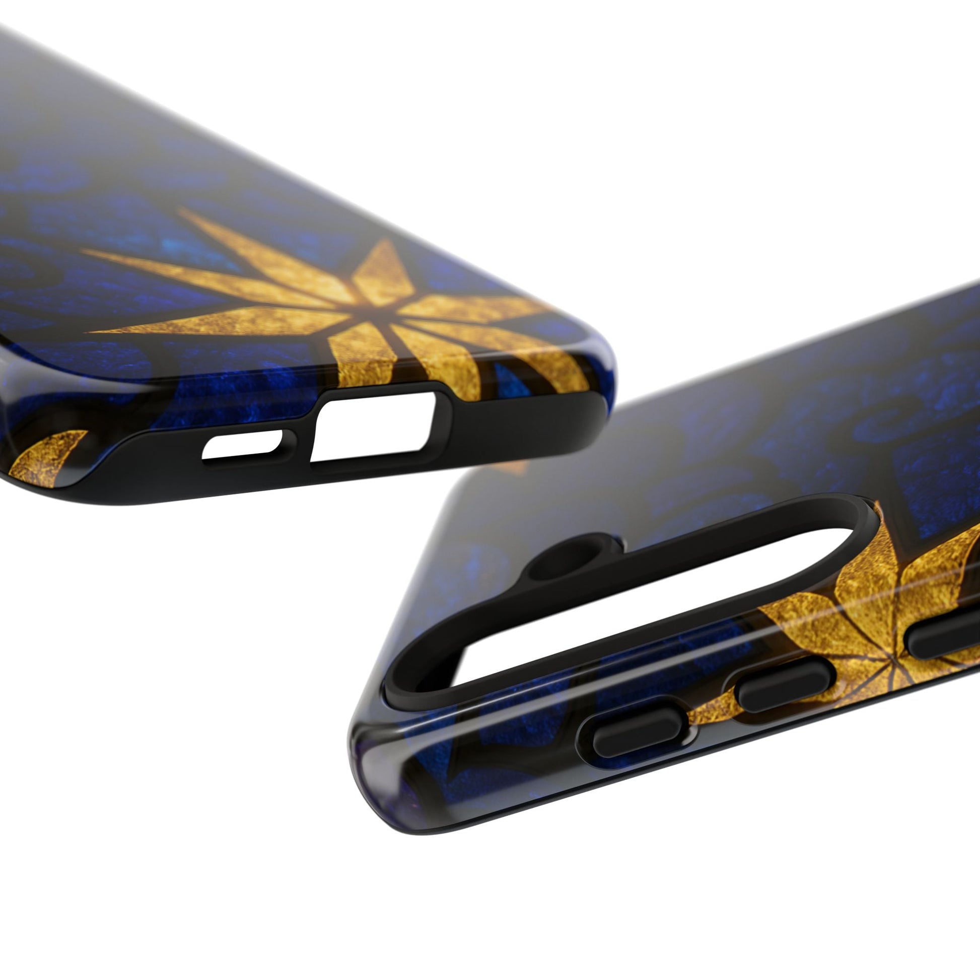 Durable Golden Star Samsung phone case with gold star design and impact-resistant protection