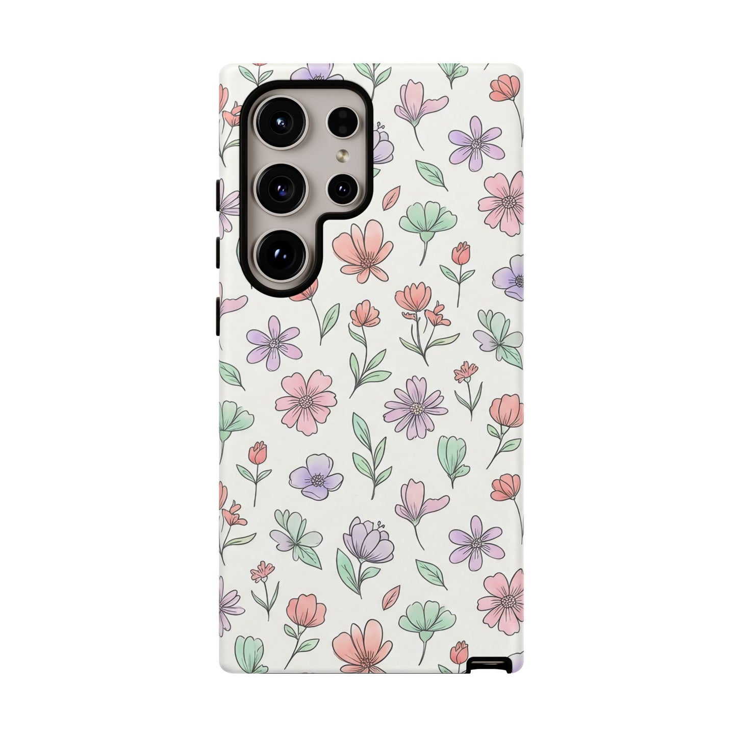 Floral Tough Cases — Artistic Flower Samsung Phone Case