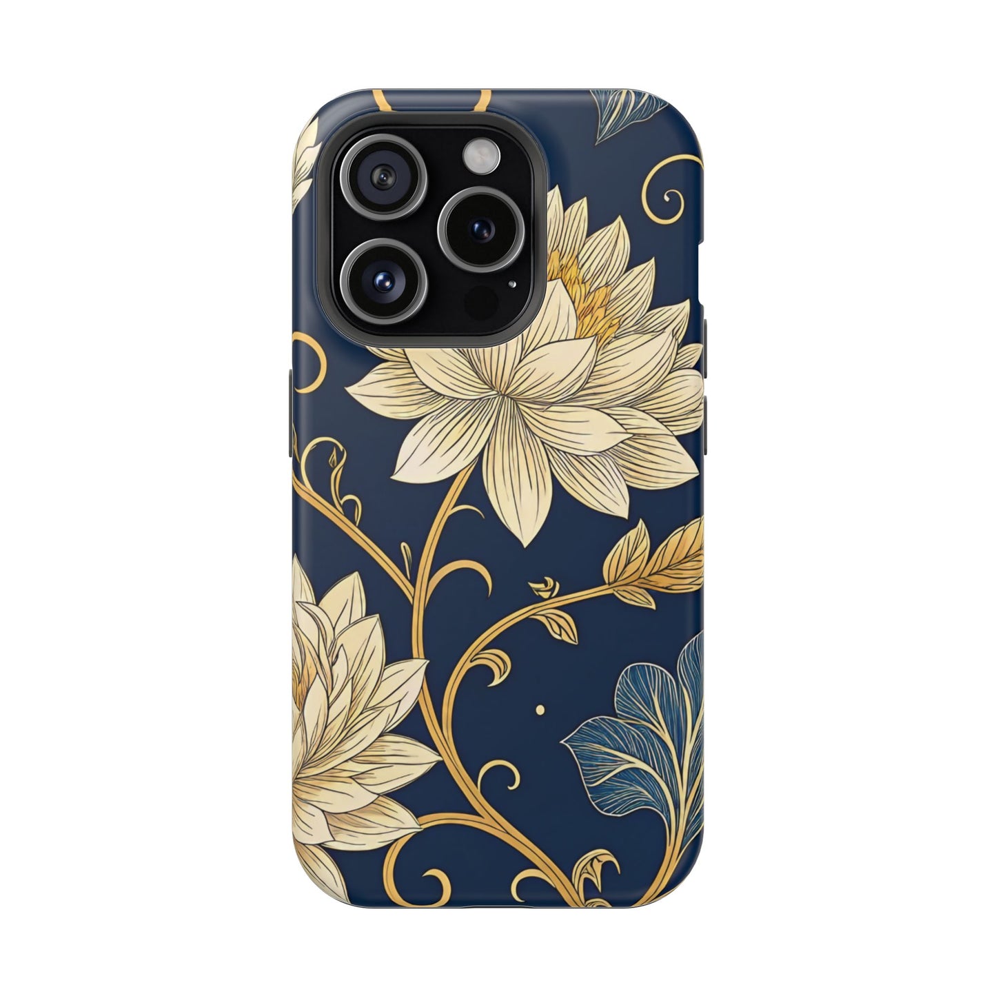 Golden Flower Design iPhone Tough Case
