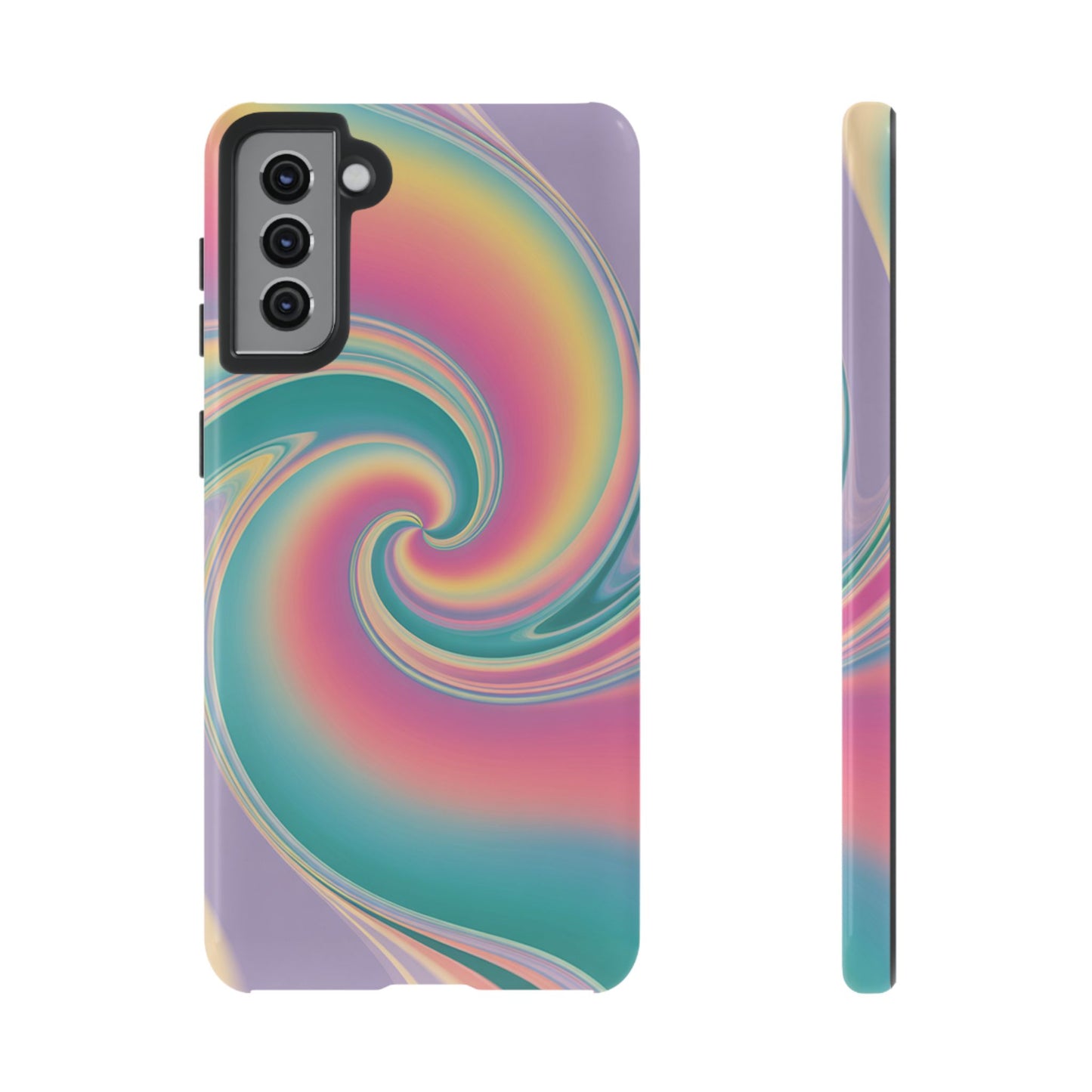Cotton Candy Rainbow Swirl Design Samsung Tough Case
