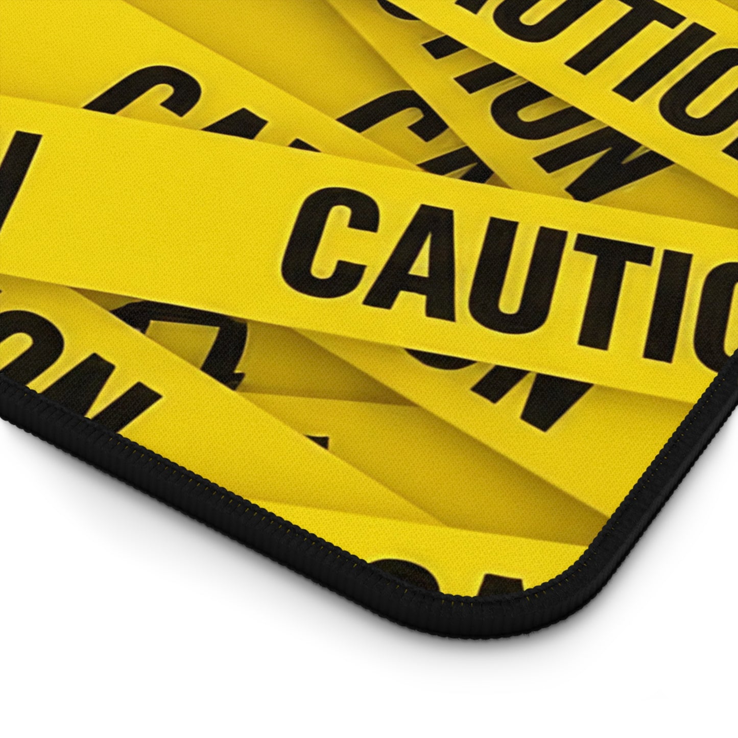 Desk Mat - Caution Tape Filled