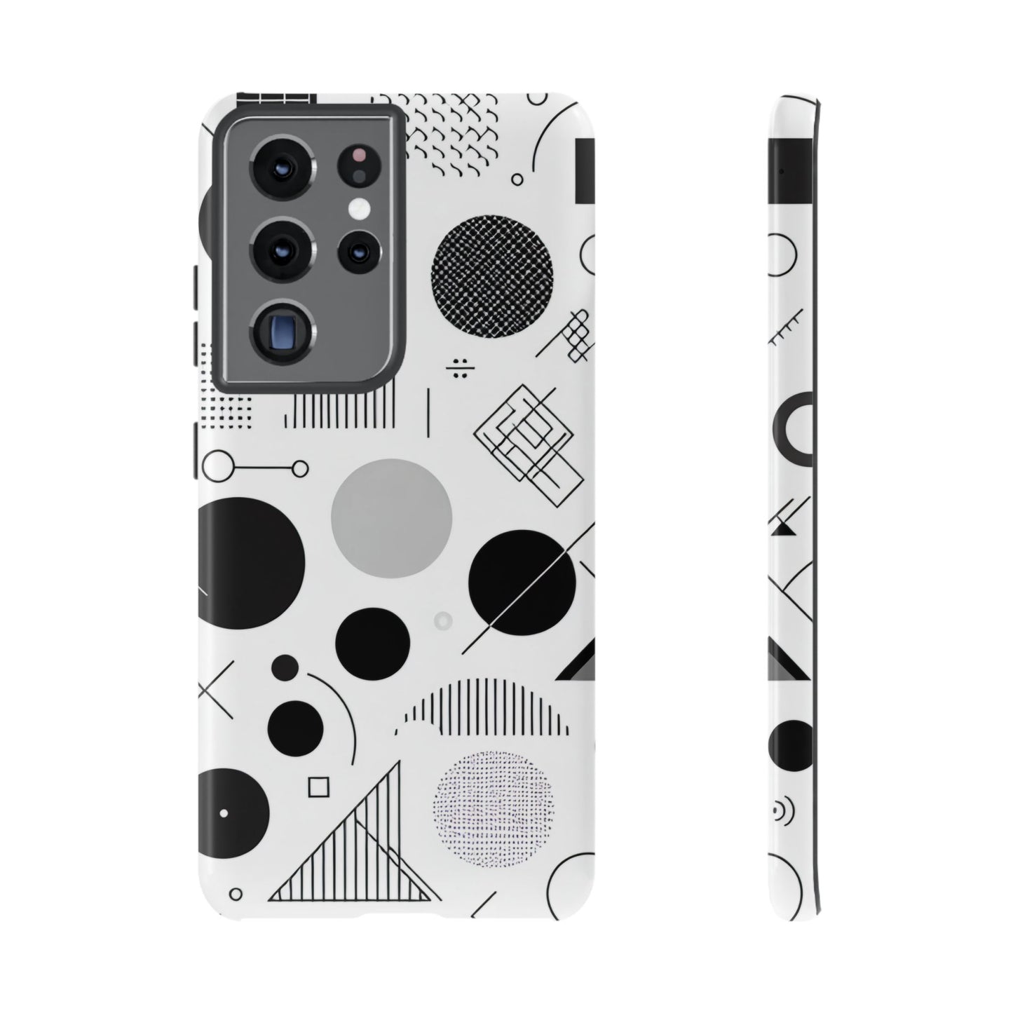 Black and White Abstract Art Design Samsung Tough Case