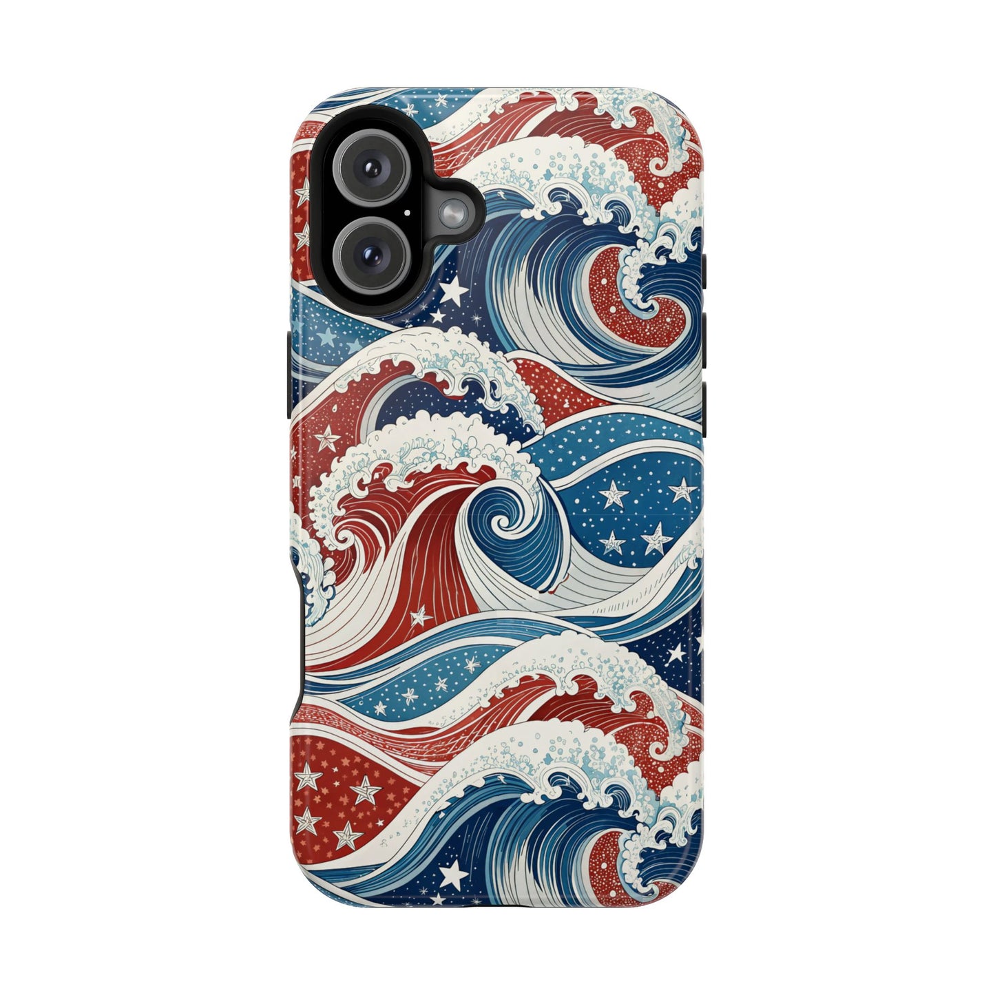 Patriotic Waves Design iPhone Tough Case