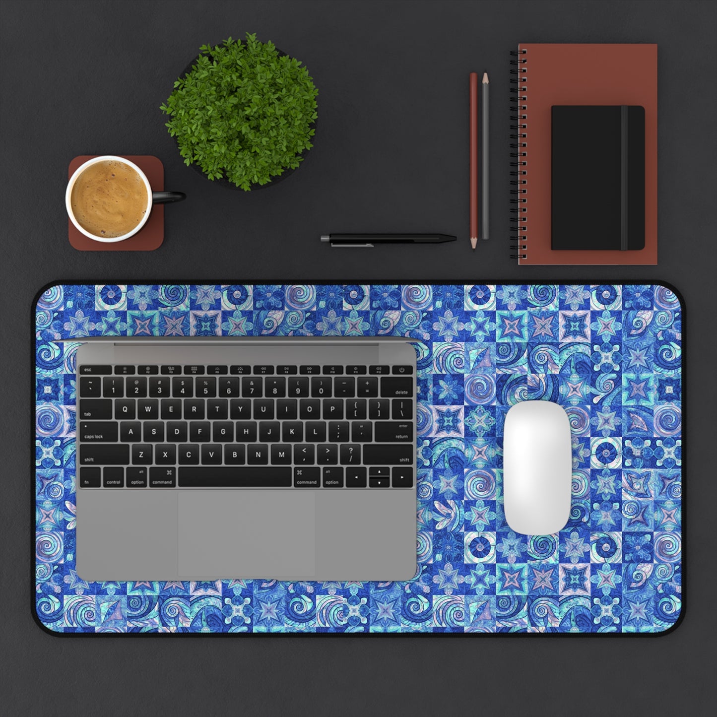 Blue Sea Inspired Desk Mat — Ocean Wave Mouse Pad