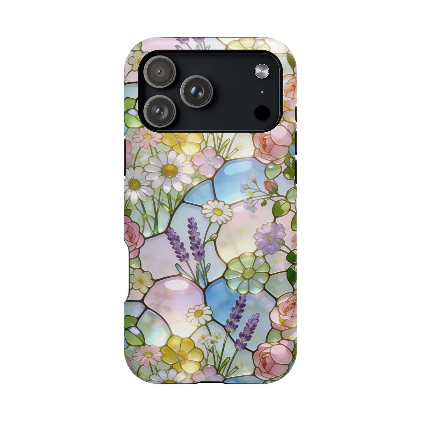 Stained Glass Floral iPhone Case — Magnetic Impact-Resistant