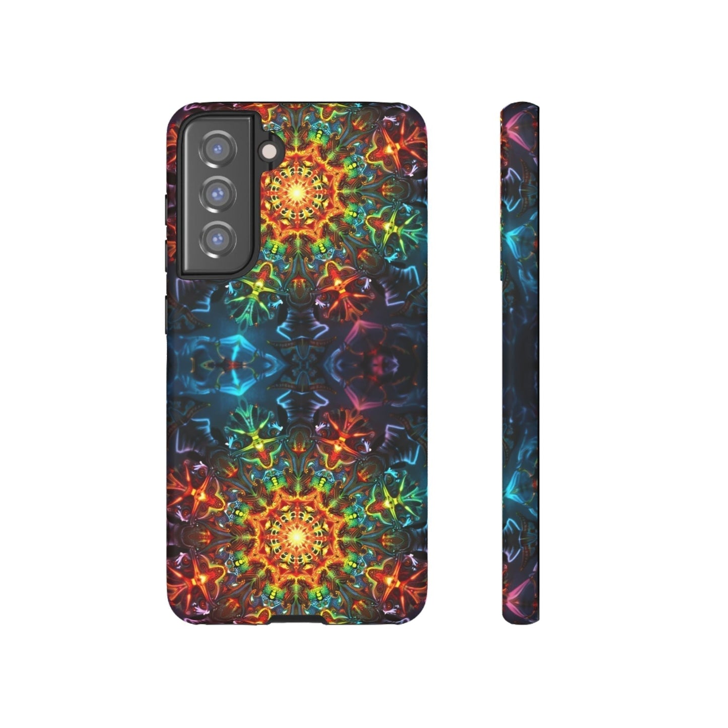Abstract Kaleidoscope Samsung phone case with vibrant, colorful kaleidoscope pattern and protective design for Samsung Galaxy models