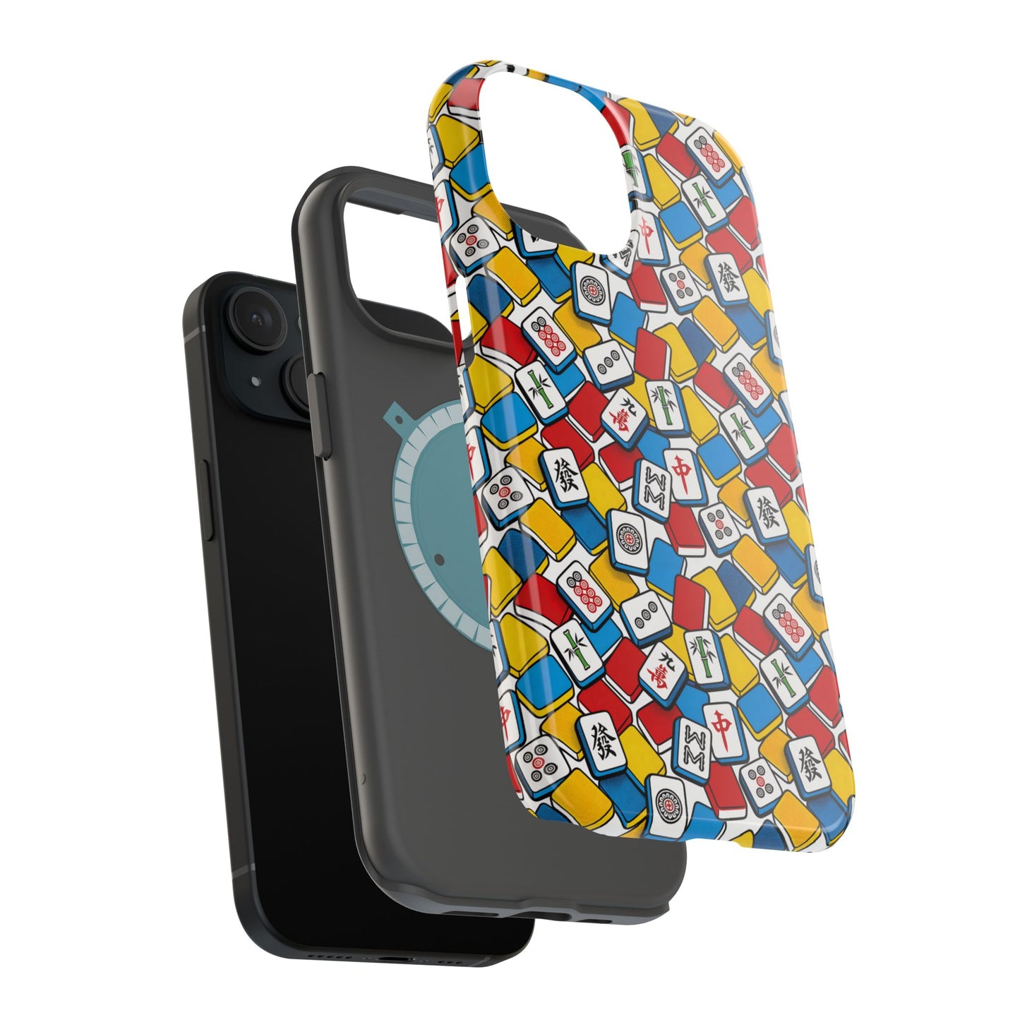 Mahjong-Inspired Vibrant iPhone Case — Magnetic Impact-Resistant