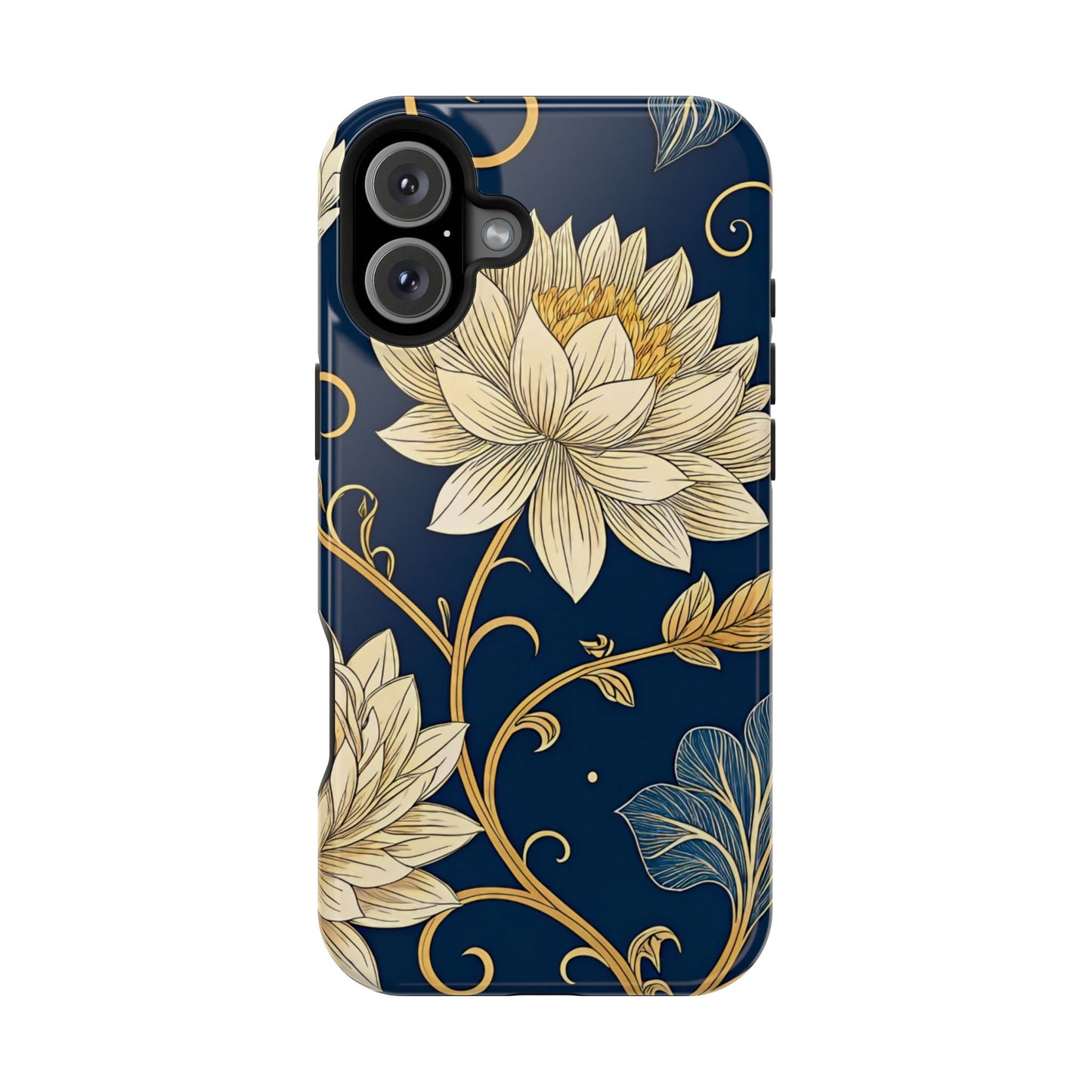 Golden Flower Design iPhone Tough Case