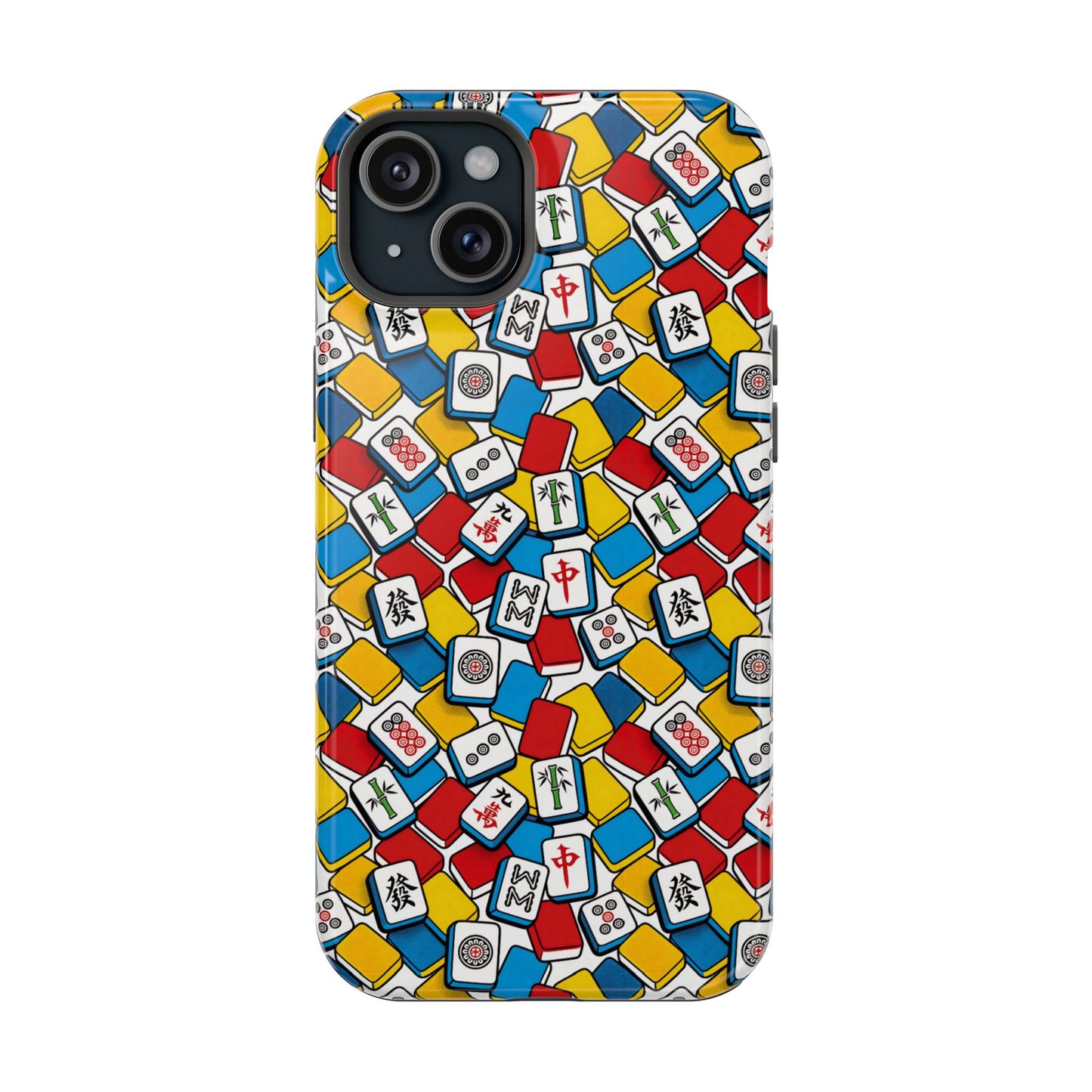 Mahjong-Inspired Vibrant iPhone Case — Magnetic Impact-Resistant