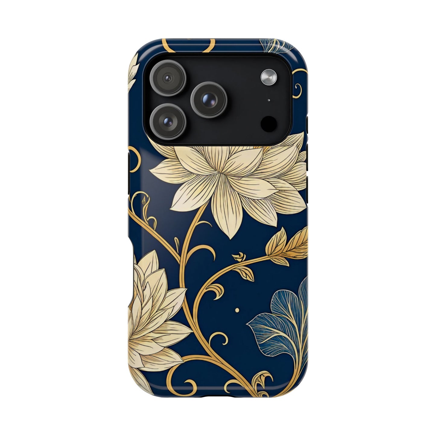 Golden Flower Design iPhone Tough Case