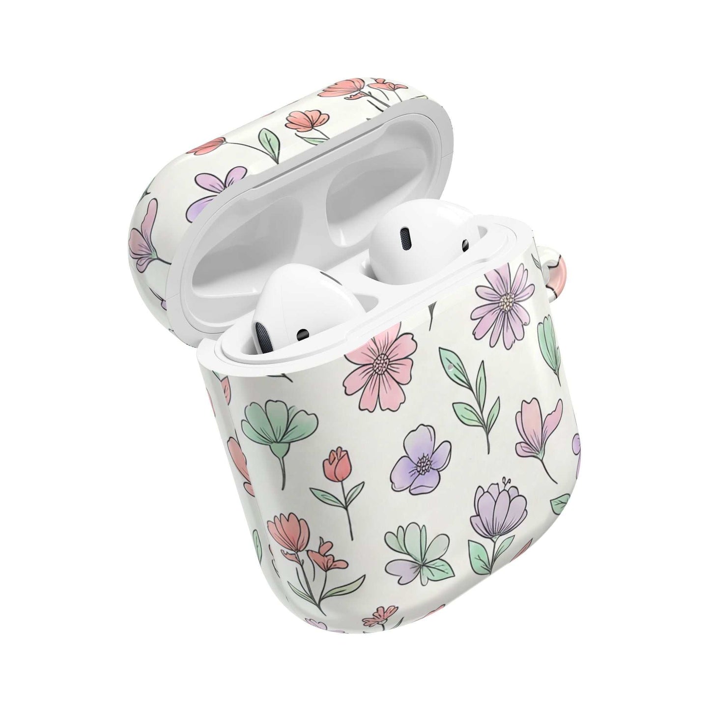 Floral AirPod Case — Artistic Botanical Protective Cover