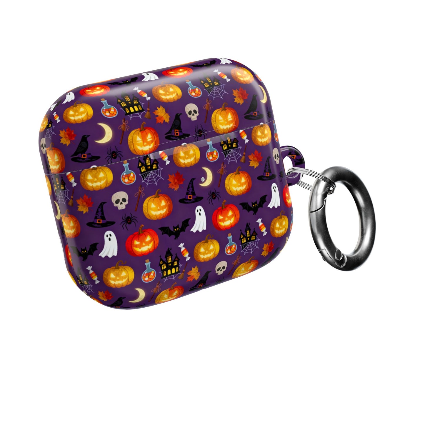 Halloween Pattern AirPod Case — Cute Pumpkin, Ghost & Bat Protective Cover