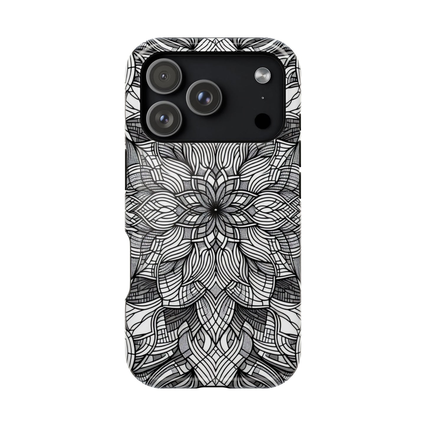 Black and White Art Explosion iPhone Tough Case