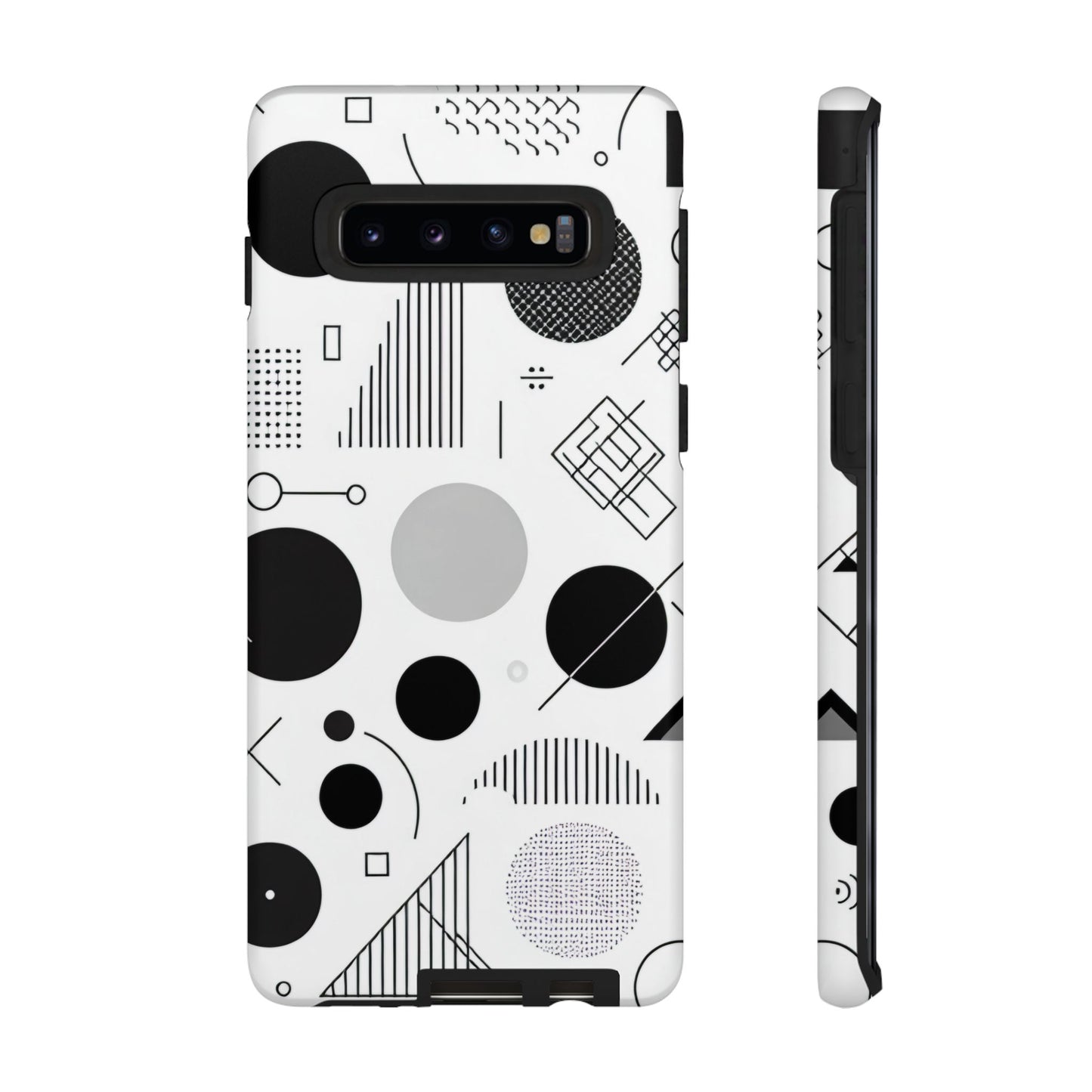 Black and White Abstract Art Design Samsung Tough Case