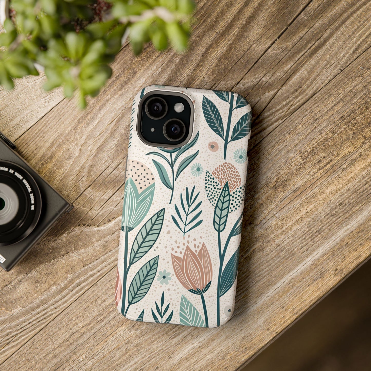 Swedish Inspired Floral design iPhone Tough Case