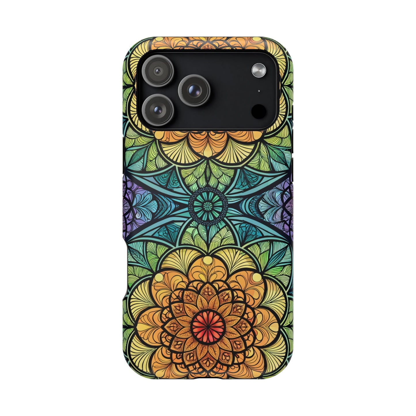 Hypnotic Colorful Kaleidoscope iPhone Case – Durable, Stylish, MagSafe Compatible