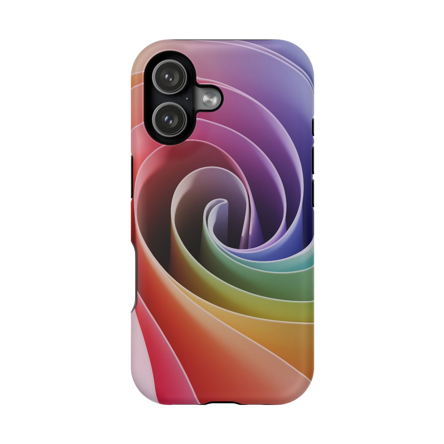 Twisted Rainbow Swirl Design iPhone Tough Case