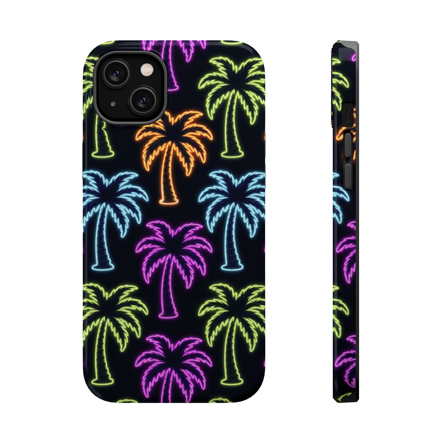 Neon Palm Tree iPhone Tough Case