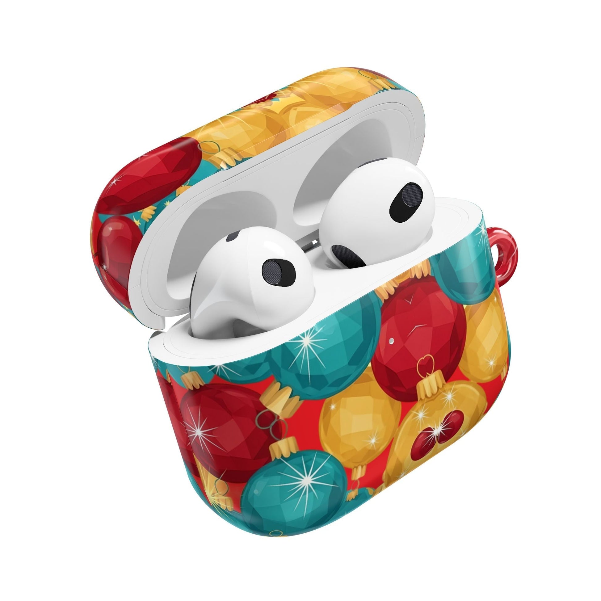 Christmas Tree Sparkle Bulb AirPod Case with colorful holiday ornament design for AirPods protection