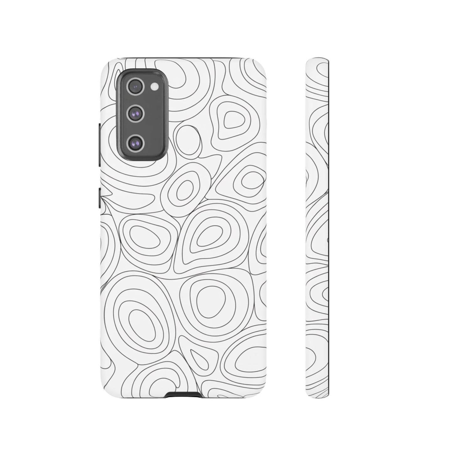 Black and White Abstract Circle Design Samsung Case