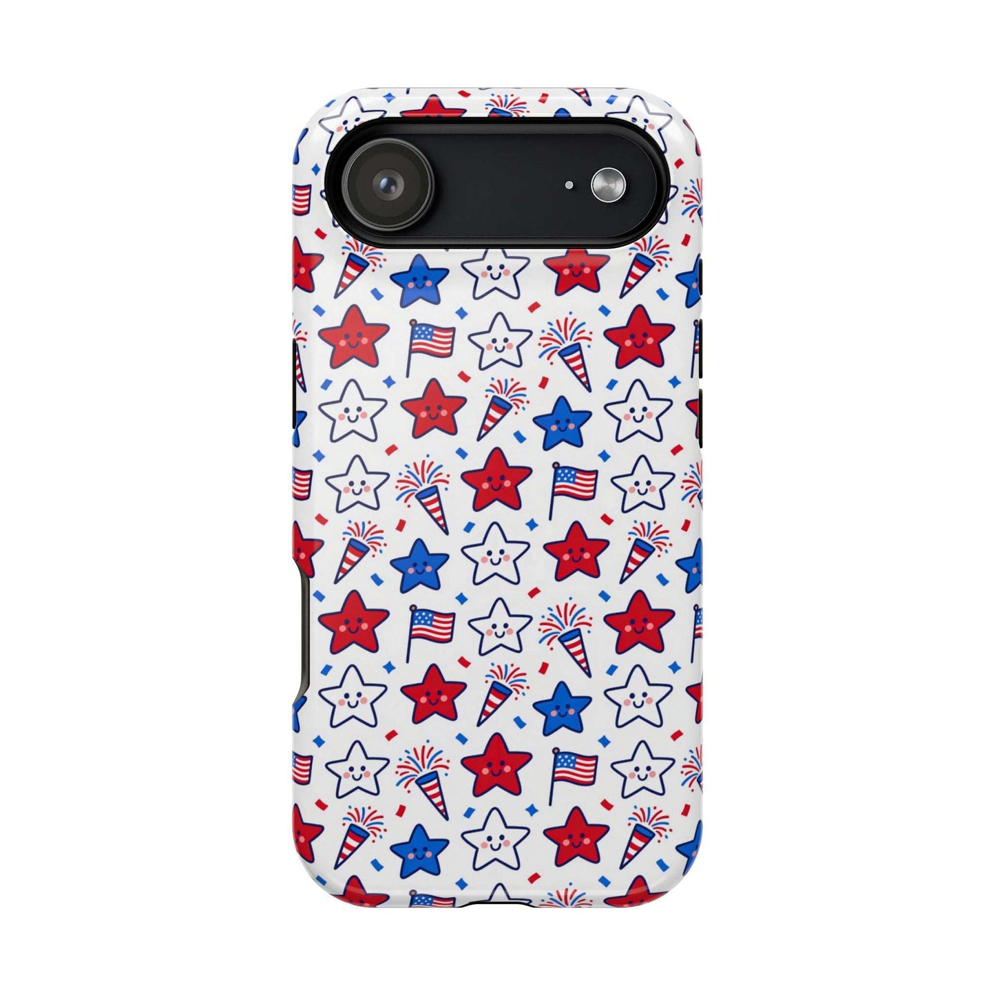 Kawaii 4th of July Phone Case – Cute Patriotic iPhone Case with MagSafe, Shockproof Protective Cover