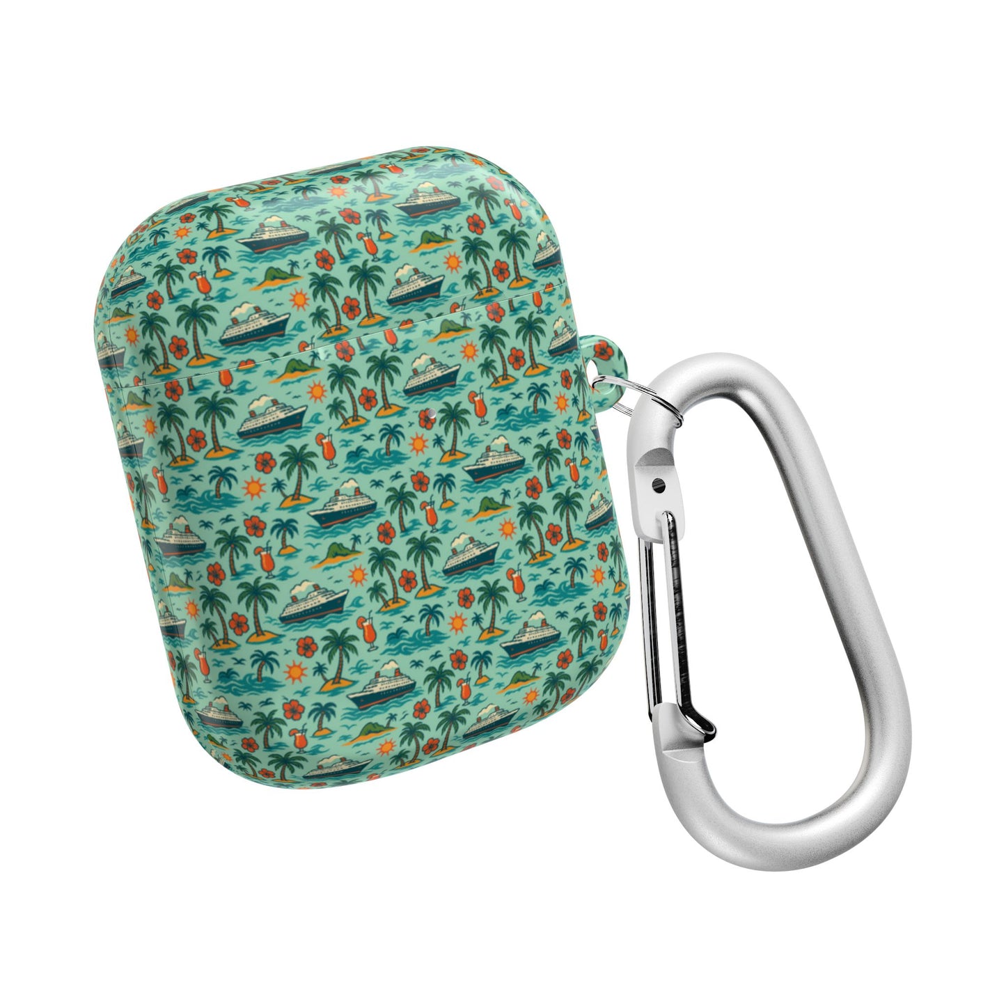 Cruise Ship and Palm Trees AirPod Case