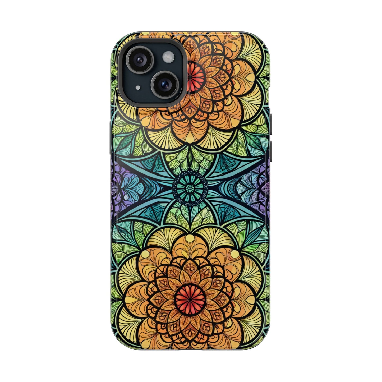Hypnotic Colorful Kaleidoscope iPhone Case – Durable, Stylish, MagSafe Compatible