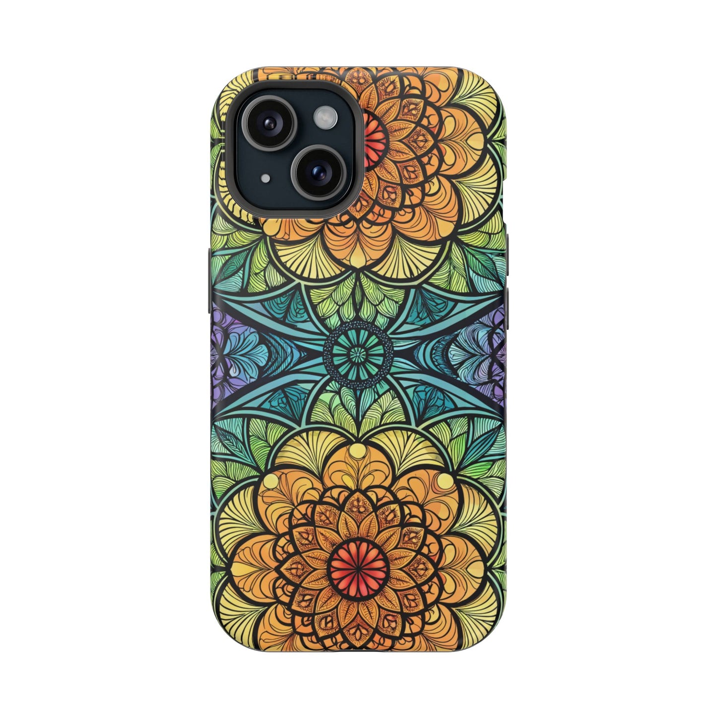 Hypnotic Colorful Kaleidoscope iPhone Case – Durable, Stylish, MagSafe Compatible