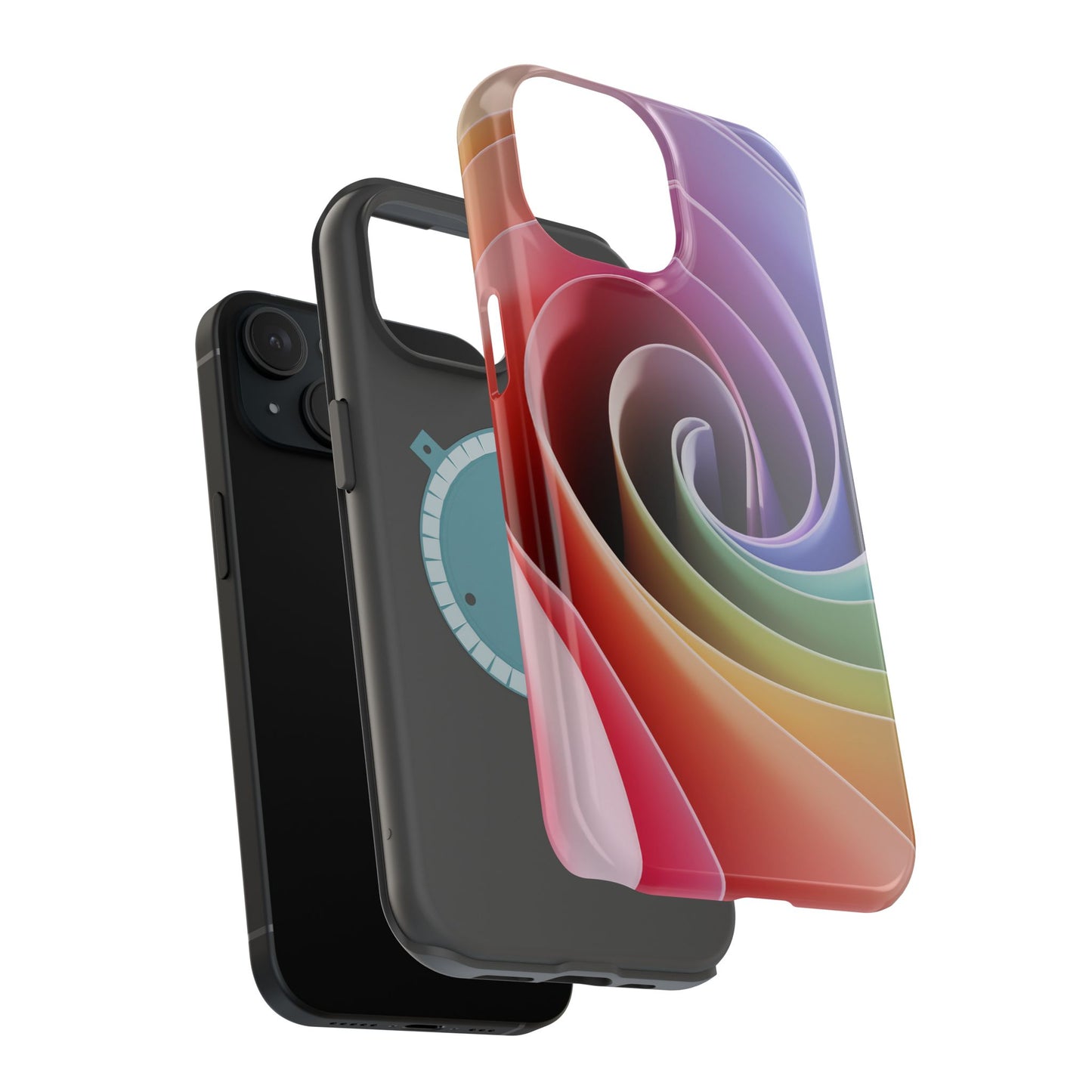 Twisted Rainbow Swirl Design iPhone Tough Case