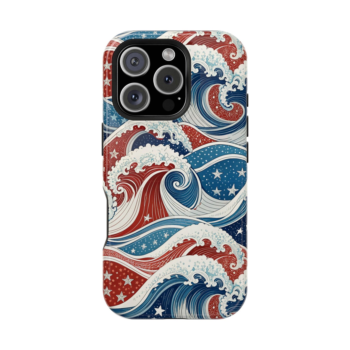 Patriotic Waves Design iPhone Tough Case